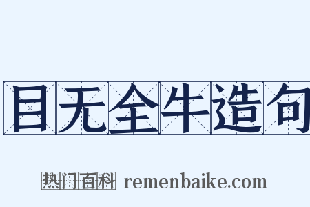 目无全牛造句是什么意思的图片